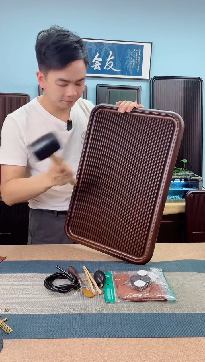 大海胡桃色款式茶盘60*40*4