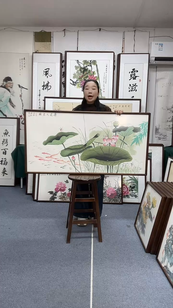 国画尺寸63*1米23木画框京东包邮手绘