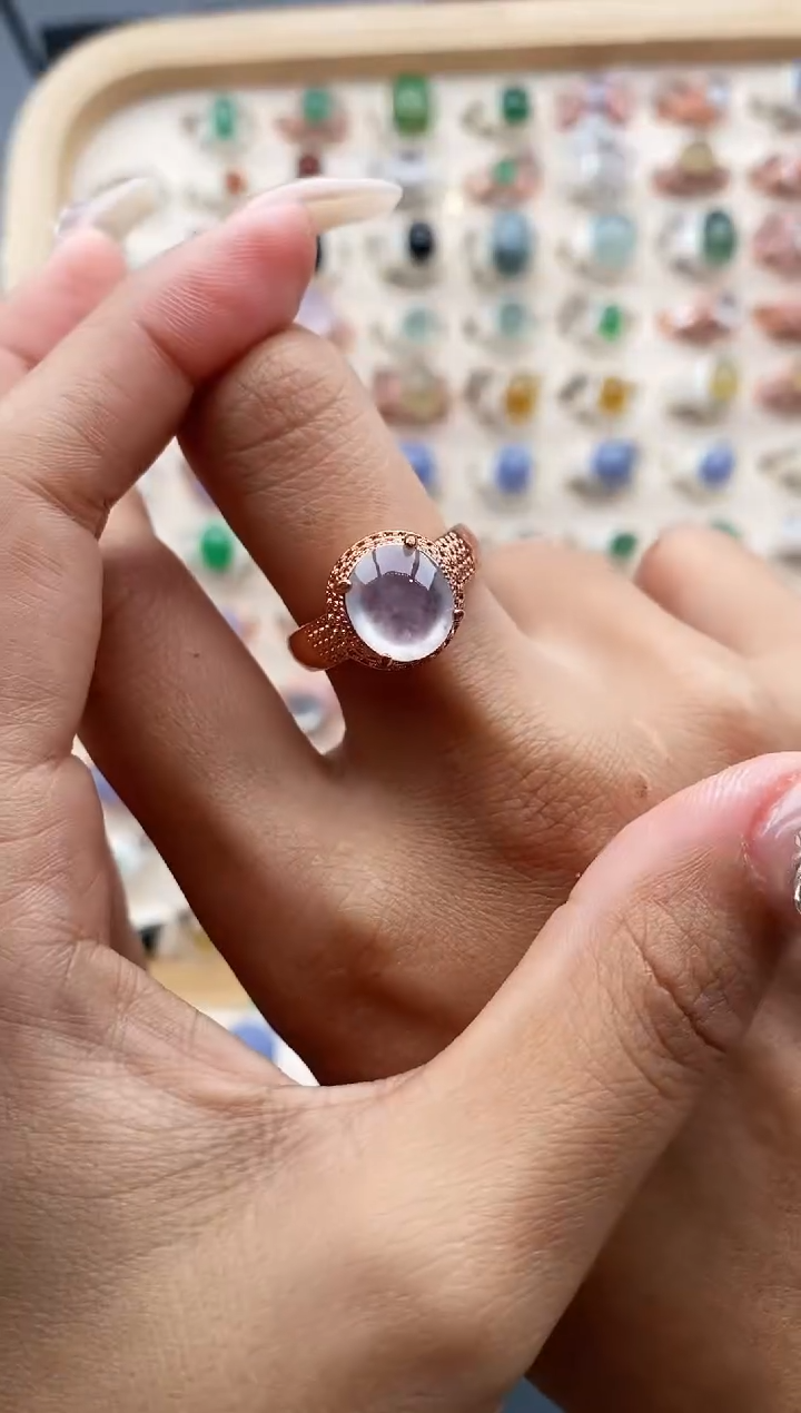 【闪购商品】翡翠戒指未镶嵌缅甸天然A货翡翠333 5+6