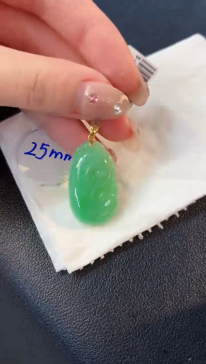 【闪购商品】翡翠颈饰18K金镶嵌缅料A货/支持复检/一件