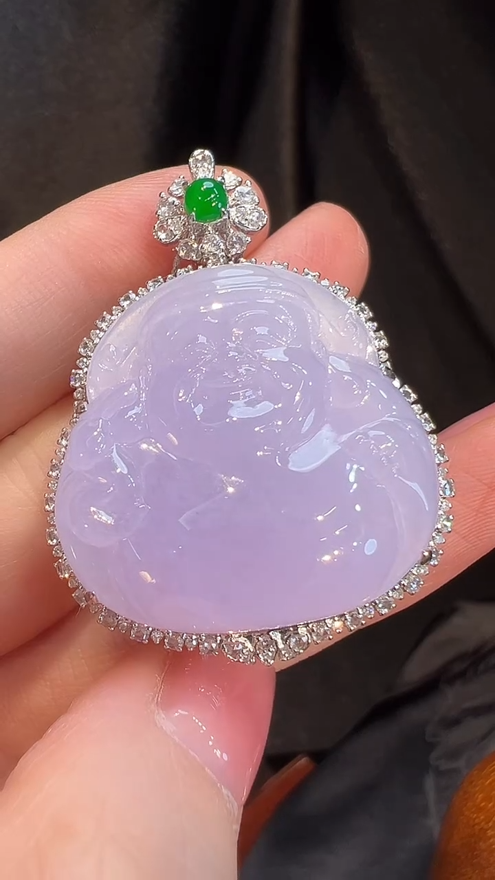 颈饰18K金镶嵌翡翠L2