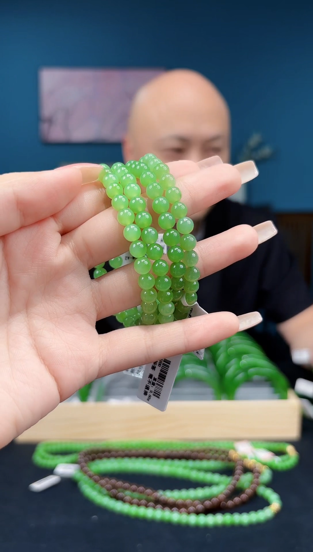 未镶嵌手串和田玉碧玉手串 1