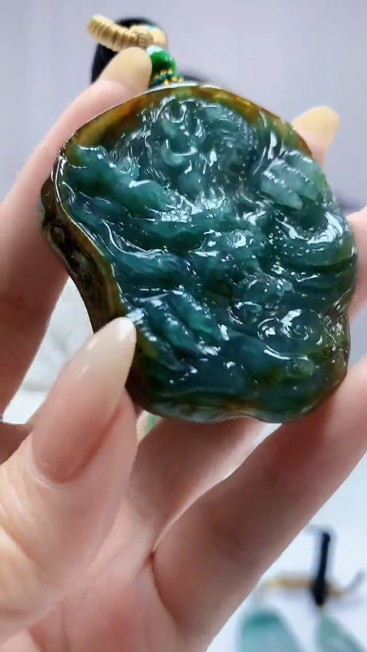 【闪购商品】定制翡翠未镶嵌5028DD-毛货挂件15