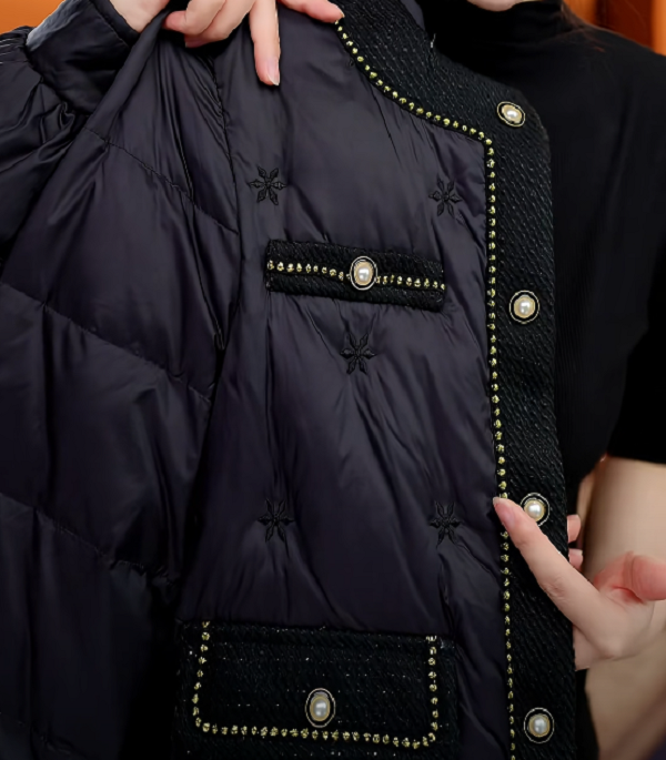 (缺货)2025杭州原版正品保暖气质减龄修身羽绒服E-170-QMDD