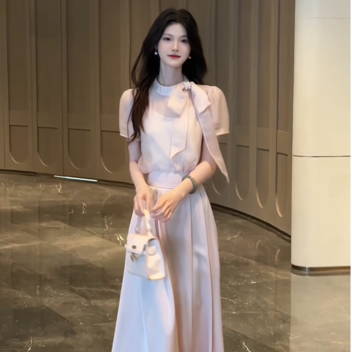 拉夏贝尔女神降临25初秋千金贵气名媛短袖上衣+半身裙 10518 lqj