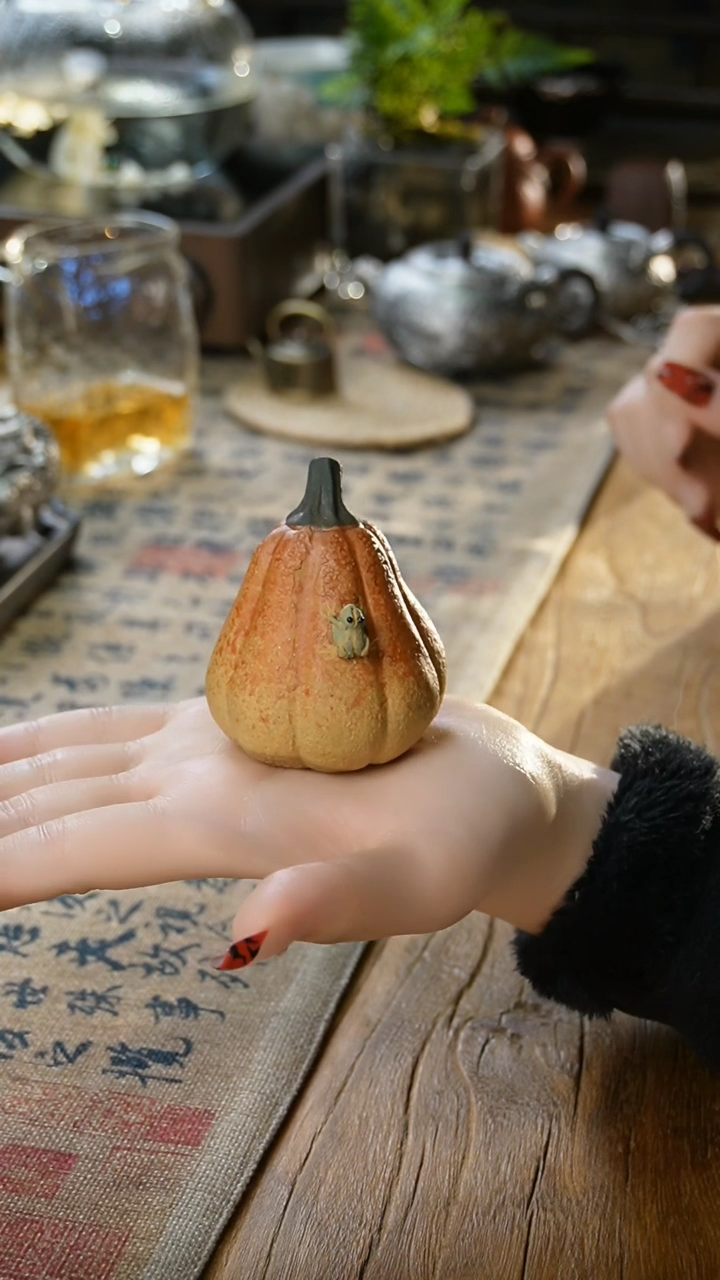 【闪购商品】福器艺术南瓜茶宠摆件