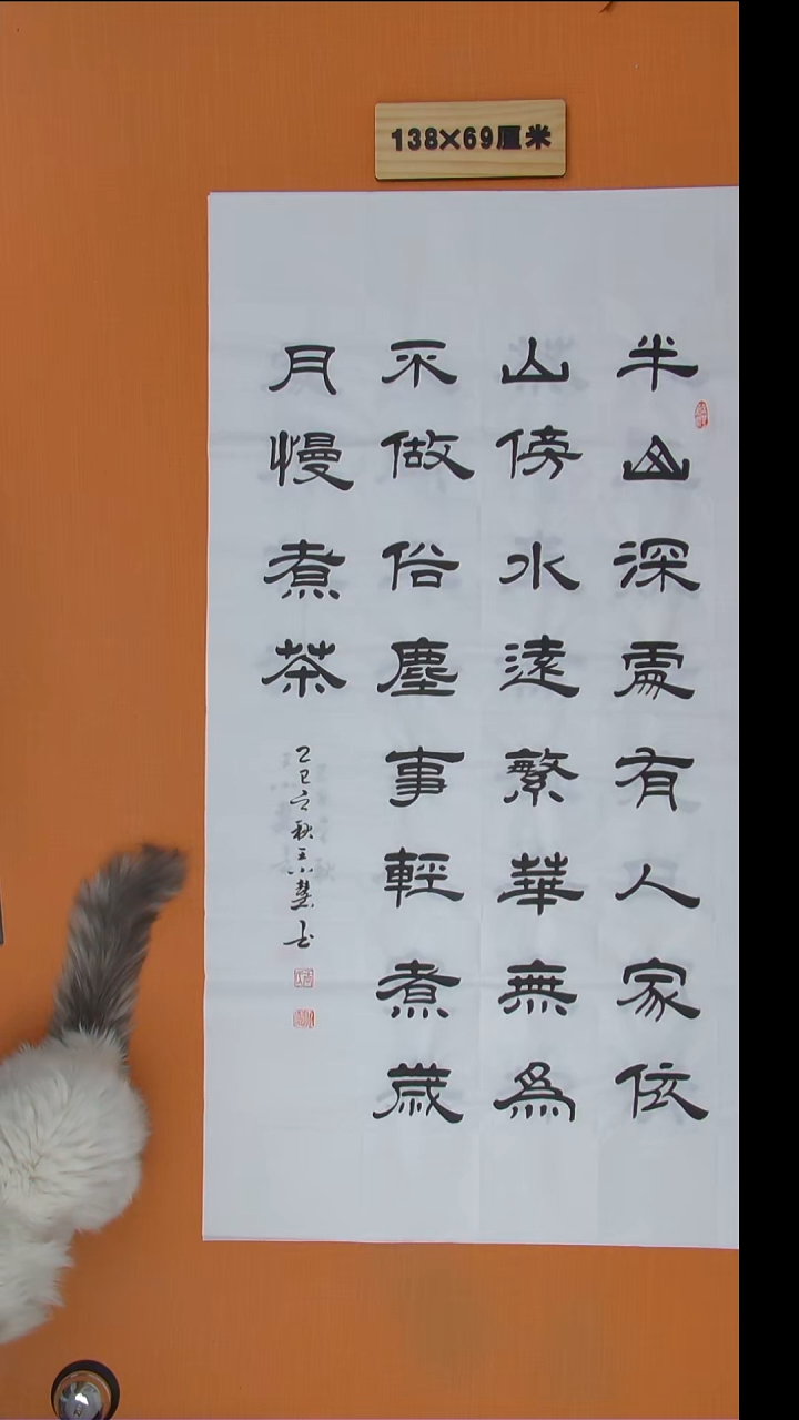 书法王老师纯手写精美作品138*69