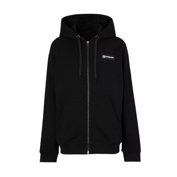 BURBERRY博柏利黑色经典格纹徽标印花外套80245431