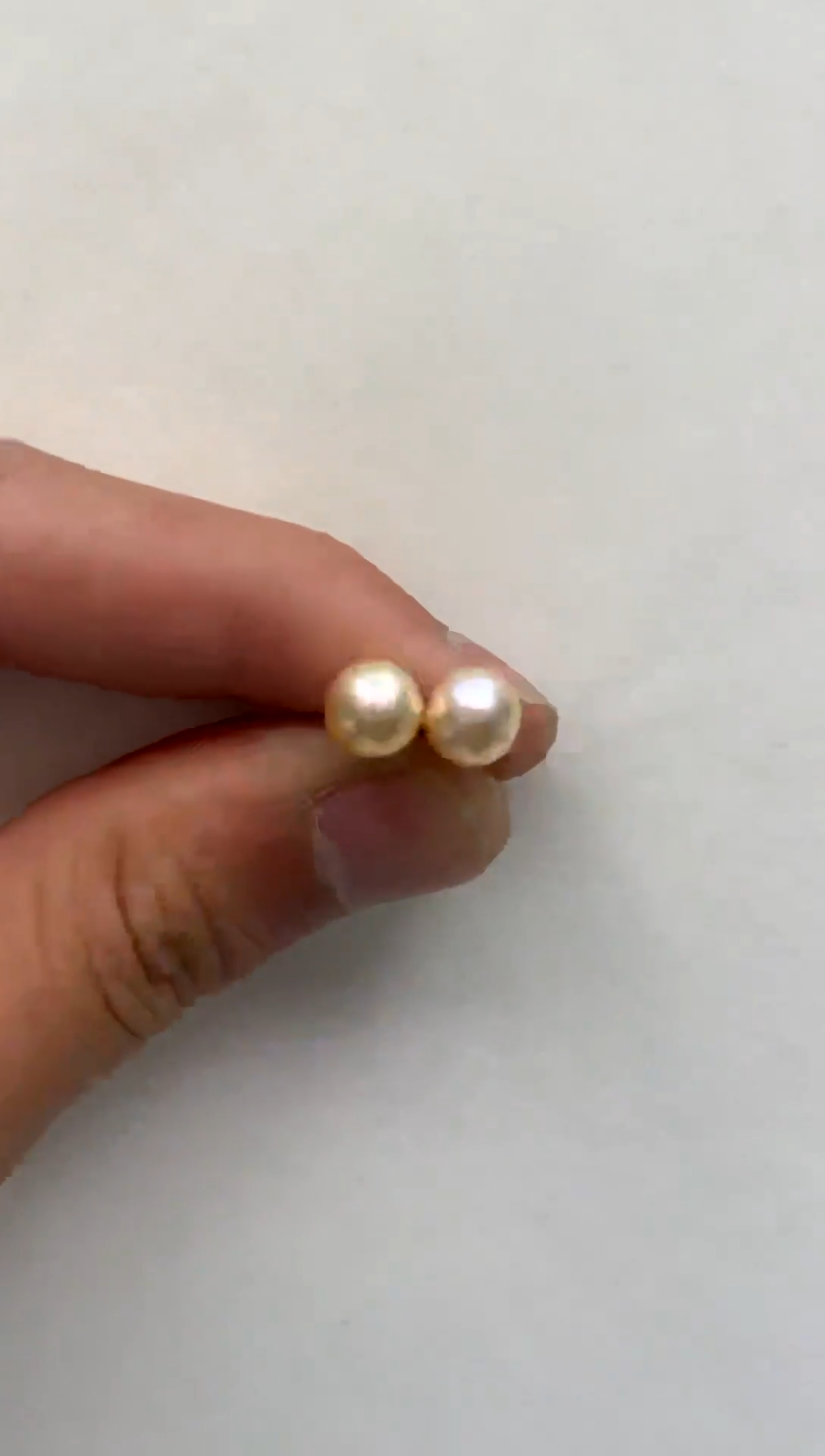 银S925镶嵌耳饰淡水珍珠6-7