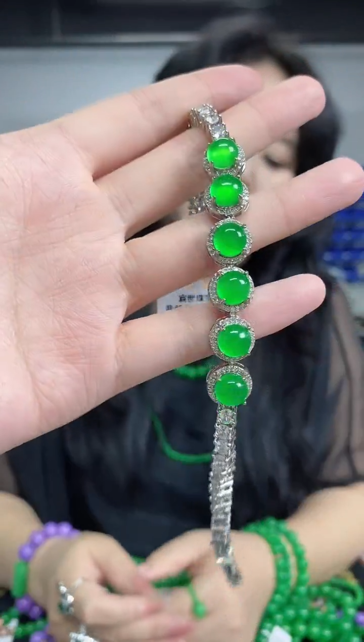 未镶嵌手链翡翠闪购链接 多样性发其一颜色微差