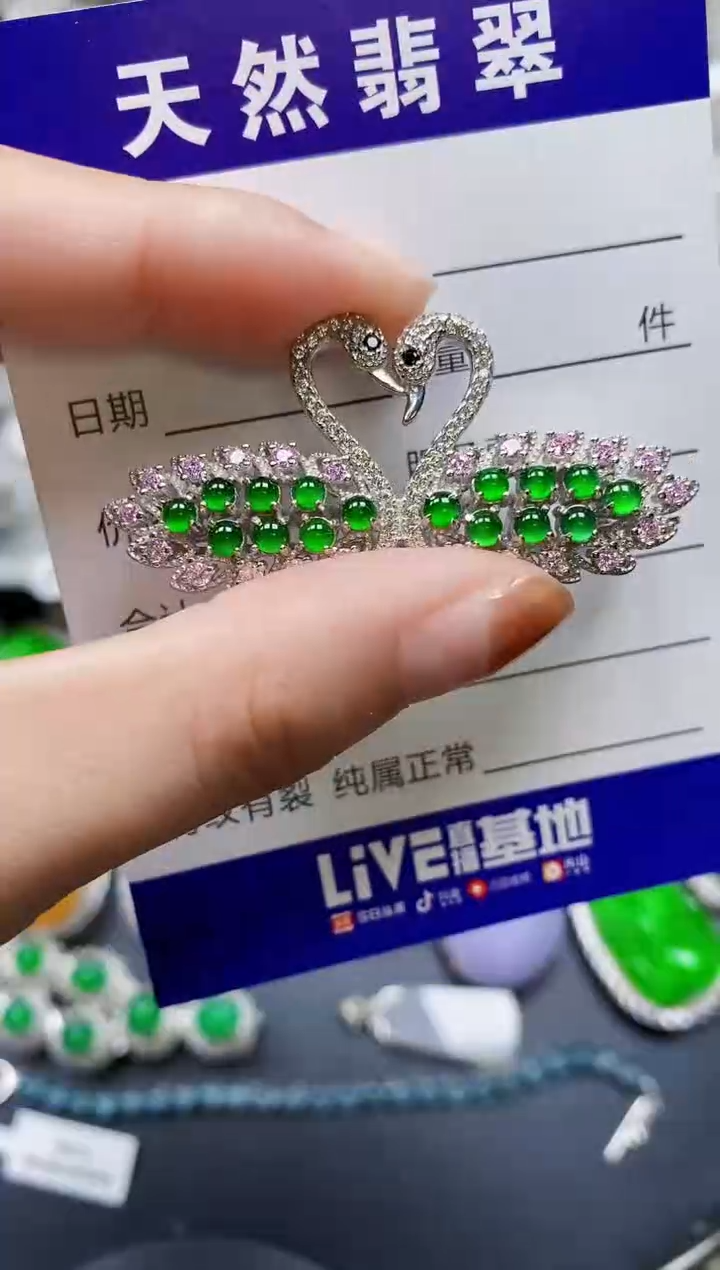 【闪购商品】翡翠颈饰银S925镶嵌0147