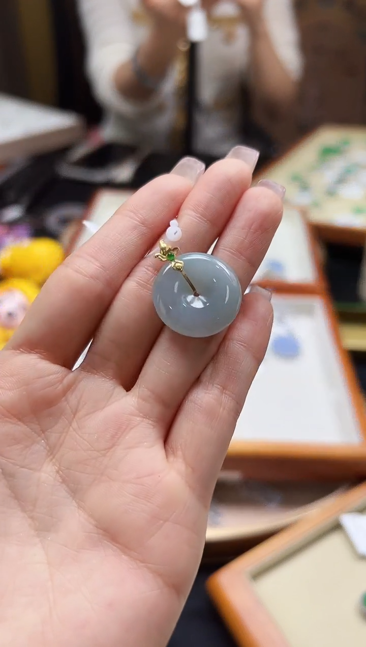 【闪购商品】翡翠颈饰18K金镶嵌DFZ0217-48