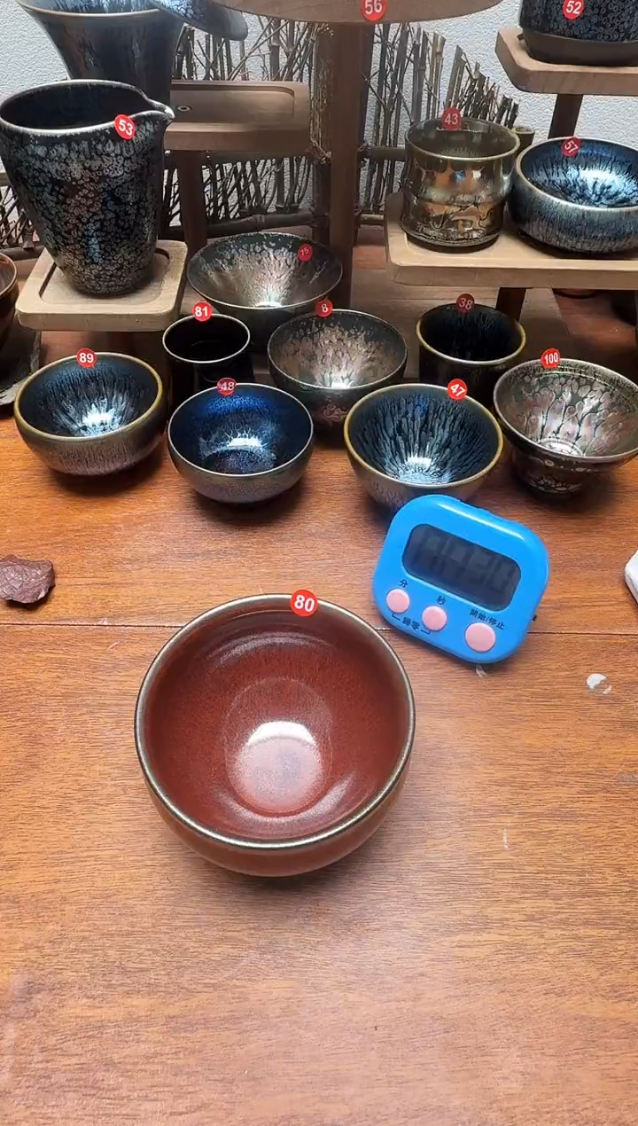 茶盏逆****蚁80号建盏工匠茶器