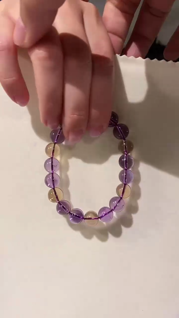 【闪购商品】水晶手链未镶嵌紫黄晶9-10mm