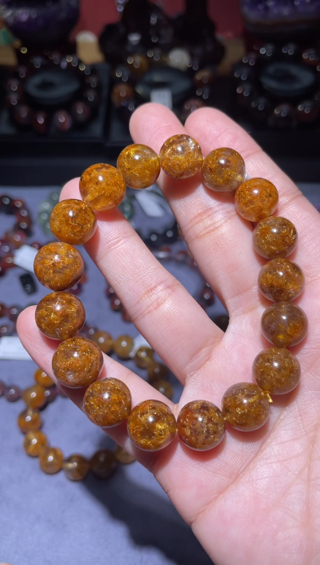 【闪购商品】水晶手链未镶嵌钛晶花12mm-17