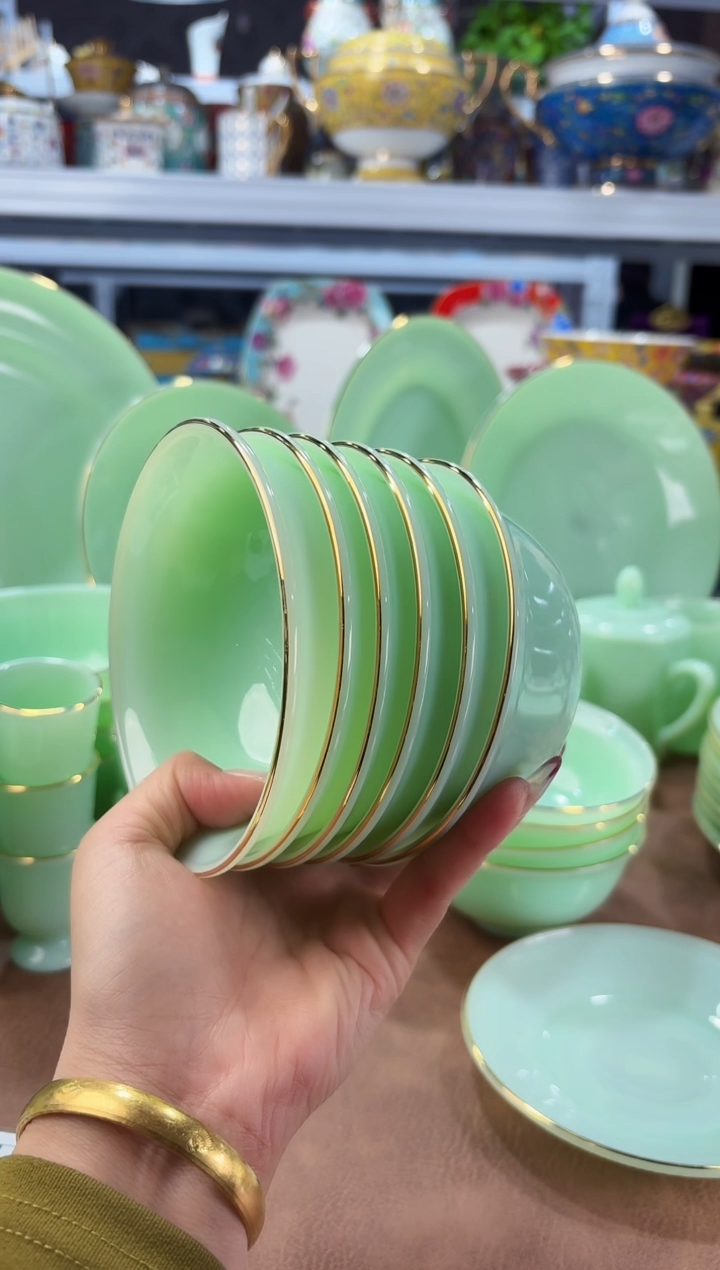 玉瓷4.5英寸饭碗6个