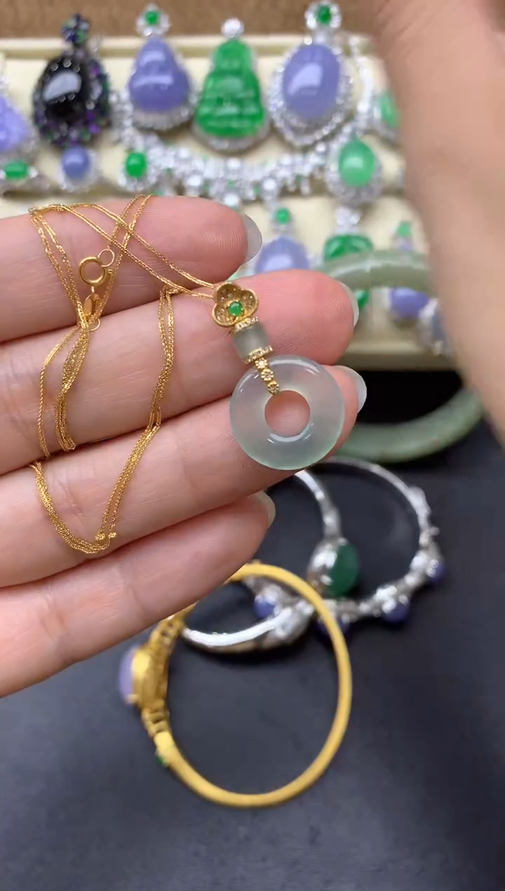 【闪购商品】翡翠颈饰18K金镶嵌294-中国好珍宝