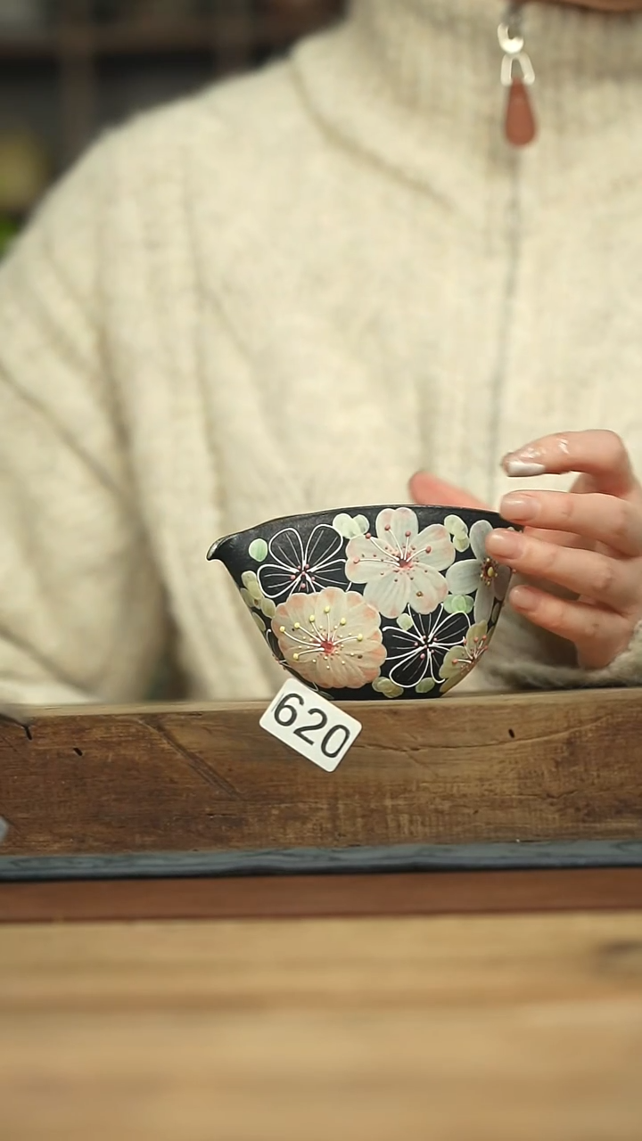 设计师手作款 花满溪公道杯