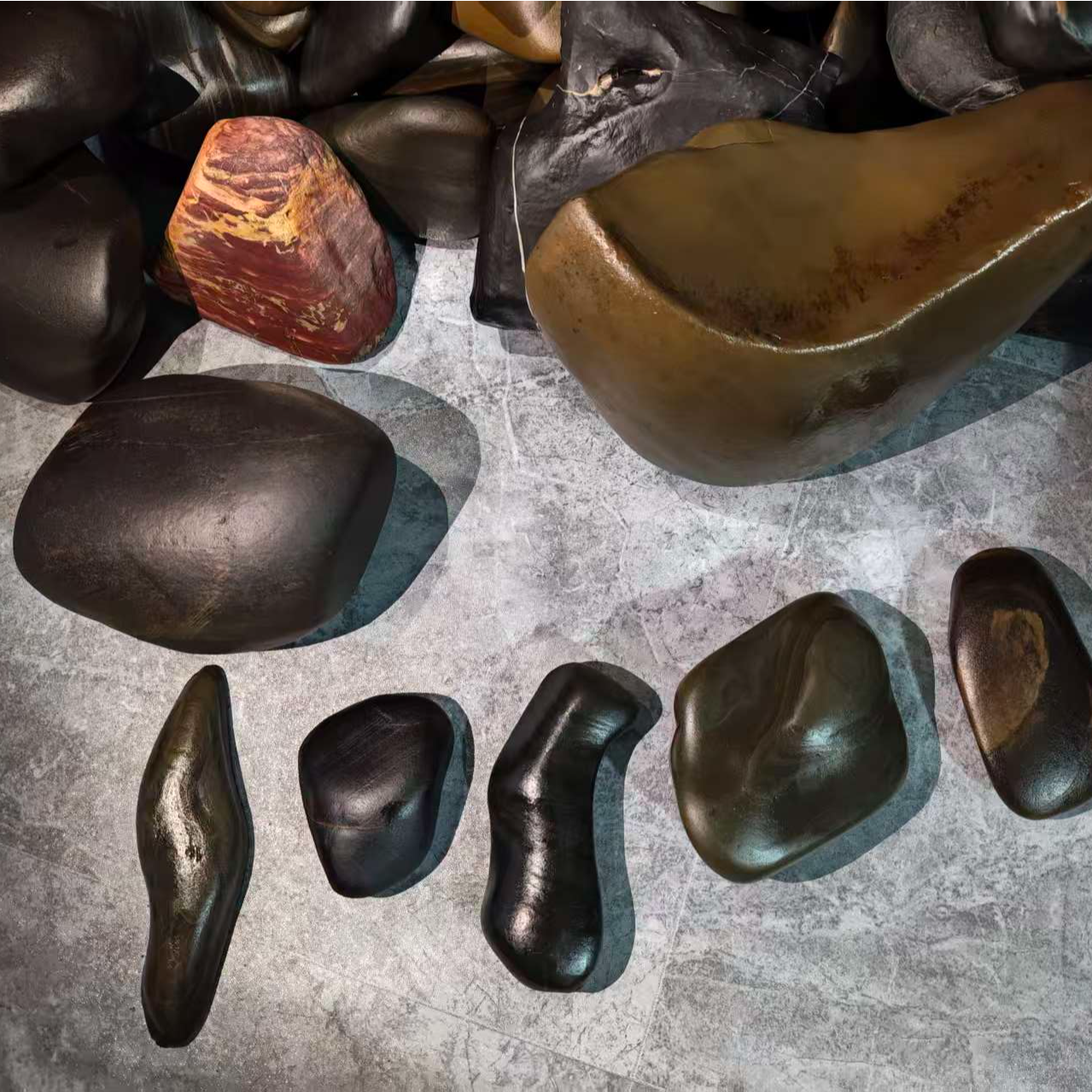 九江境内修河奇石