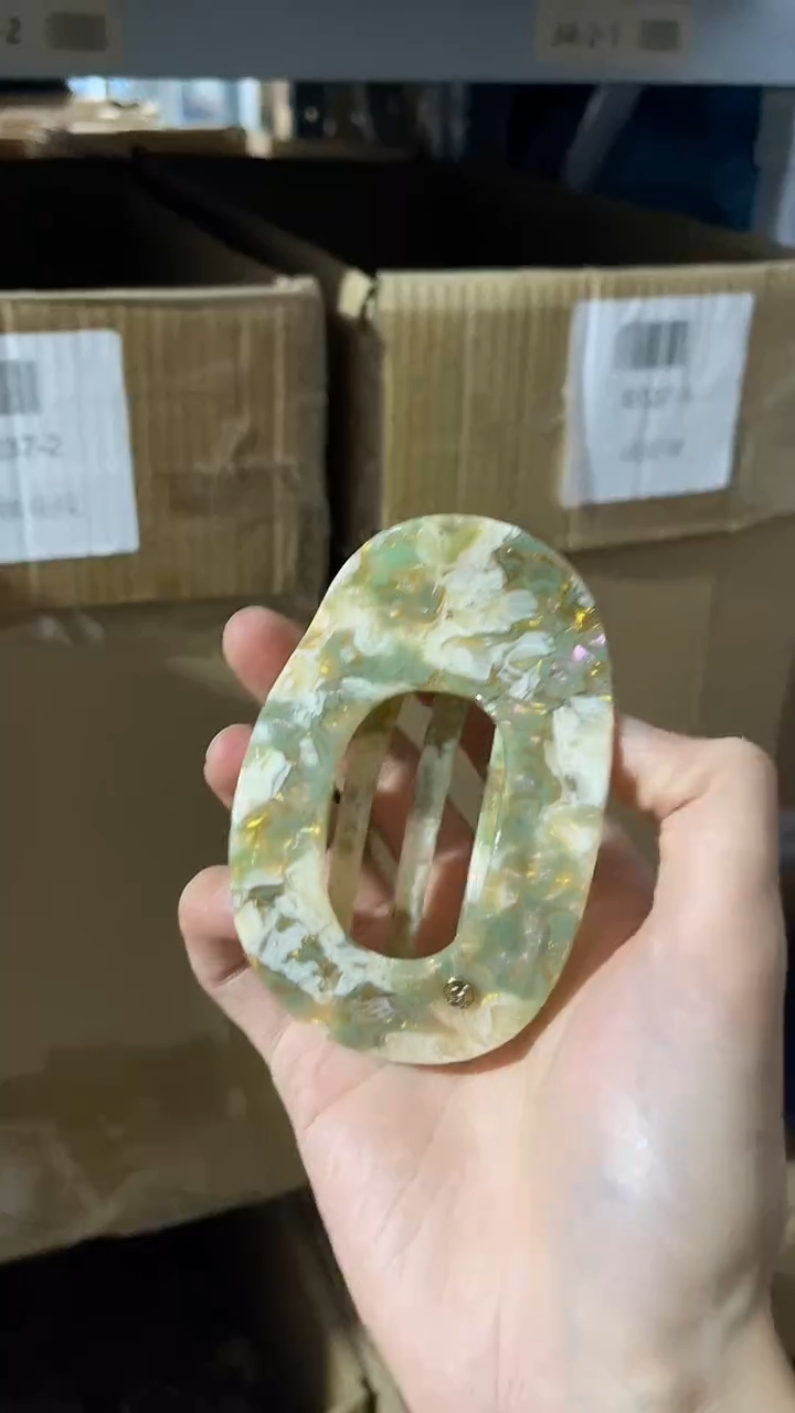 锌合金醋酸草绿色醋酸鲍鱼夹