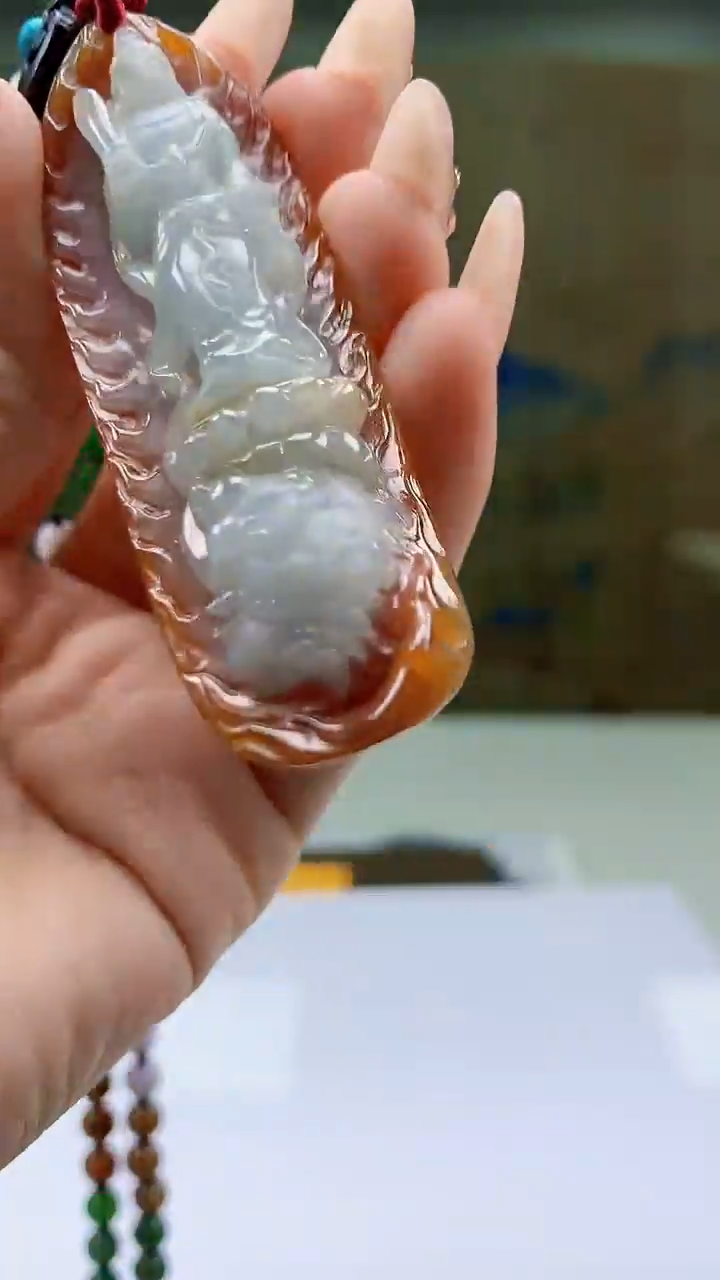 【闪购商品】定制翡翠未镶嵌4990ty-毛货挂件277