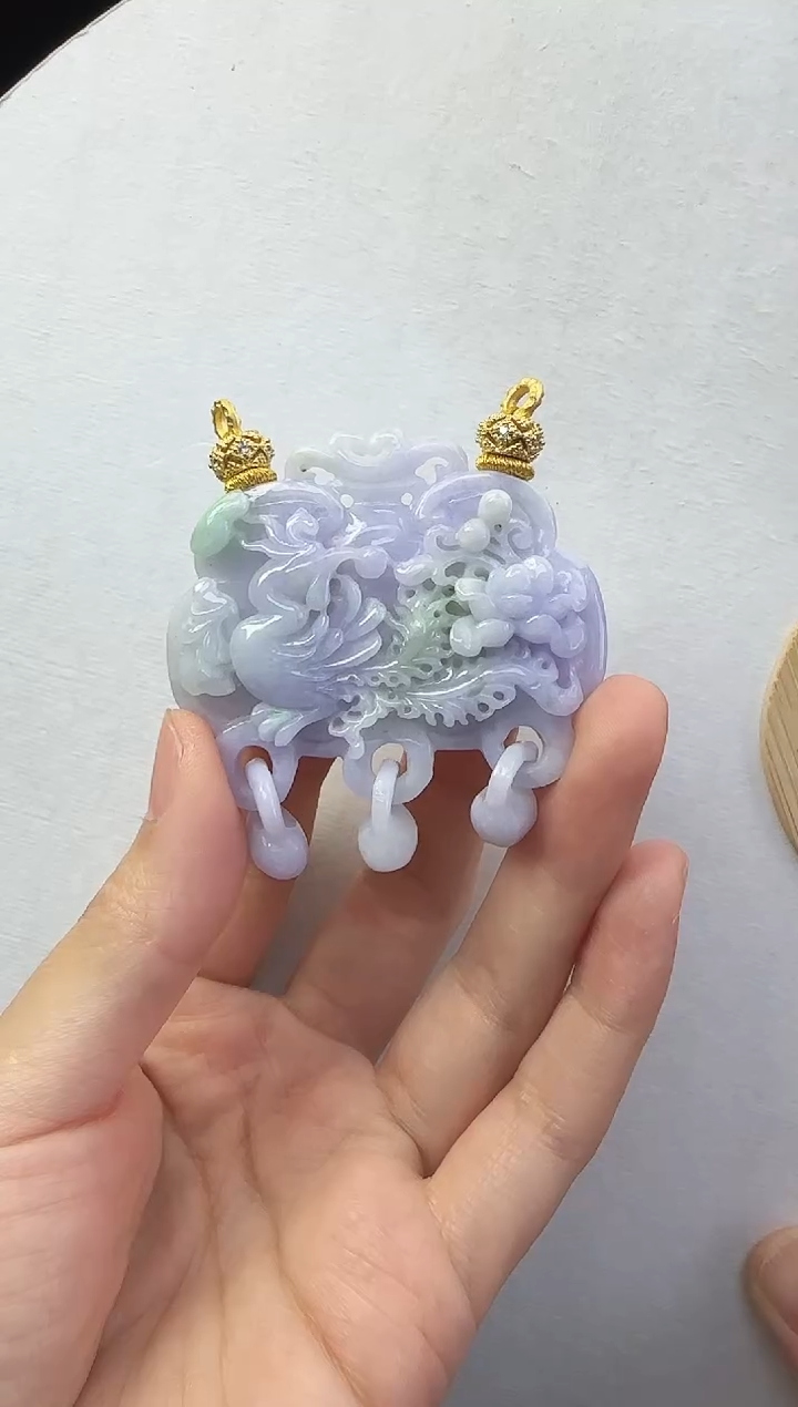 翡翠未镶嵌颈饰国风原创