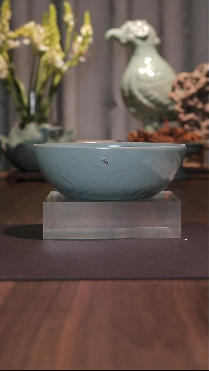 盘008号外刻莲花钵，，，，，，