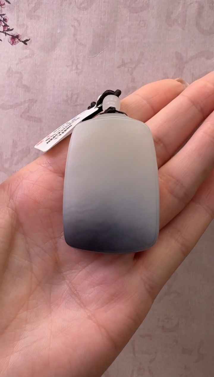 【闪购商品】和田玉吊坠未镶嵌烟紫无事牌