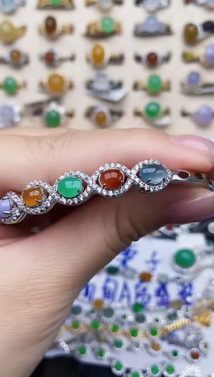 银S925镶嵌戒指翡翠264