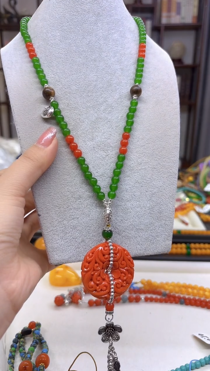 【闪购商品】和田玉（碧玉）毛衣链未镶嵌M637