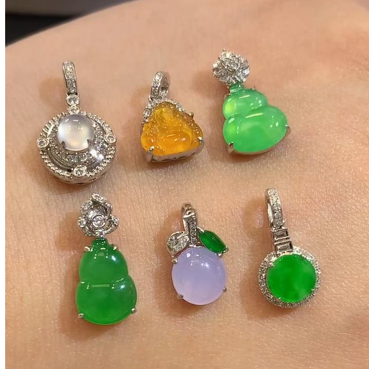 玥集珠宝 18K金 翡翠吊坠合集 （不含链）多样性发货一件 LF