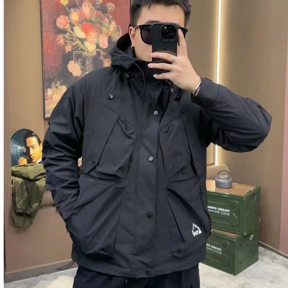 2025新款高品质男士连帽商务户外二棉夹克冬季