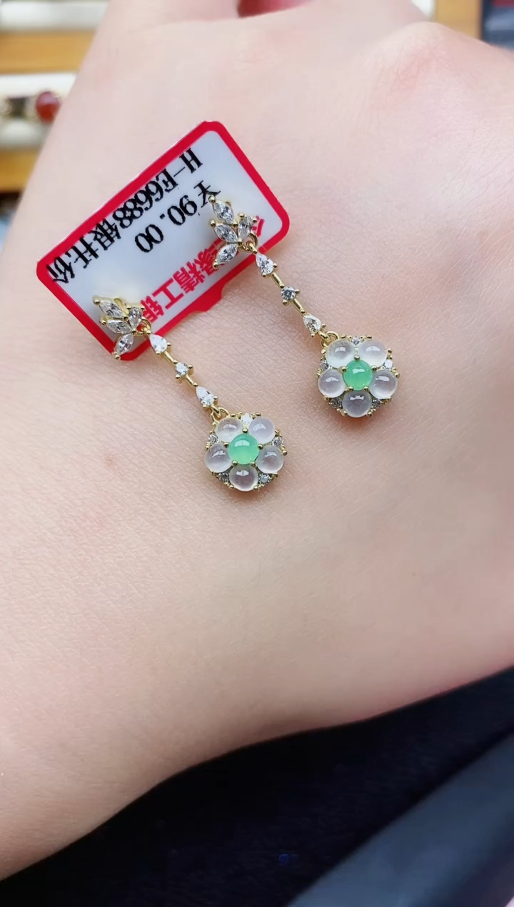 银S925镶嵌戒指翡翠1