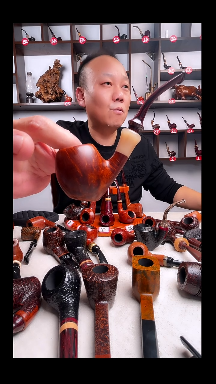 意大利石楠木手工打磨烟斗