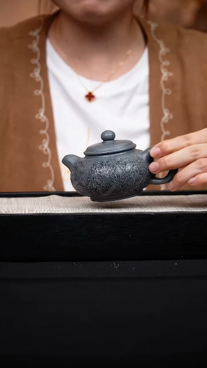 茶壶紫砂海蓝段道洪掇只