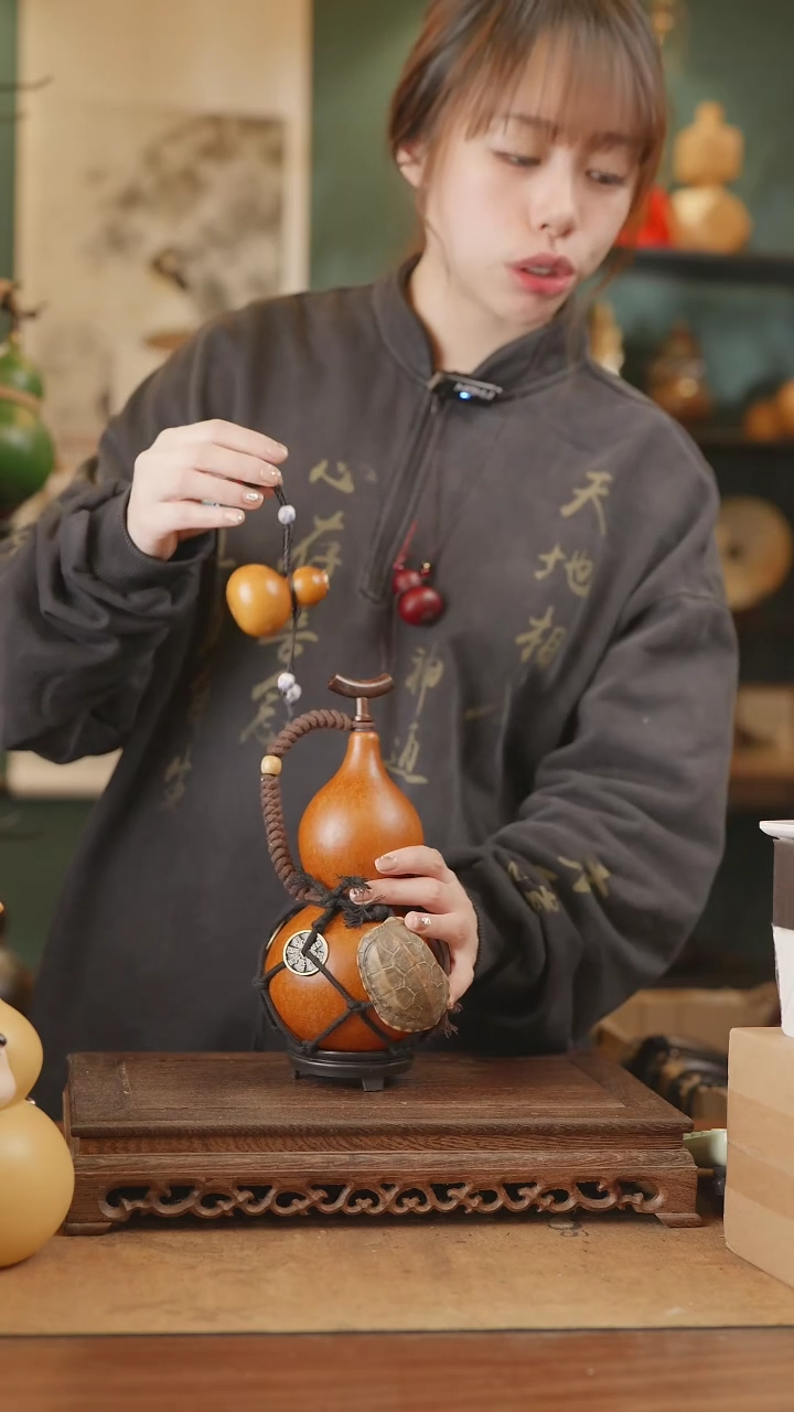 【闪购商品】240号精品天然大漆工艺防渗内胆酒葫芦~