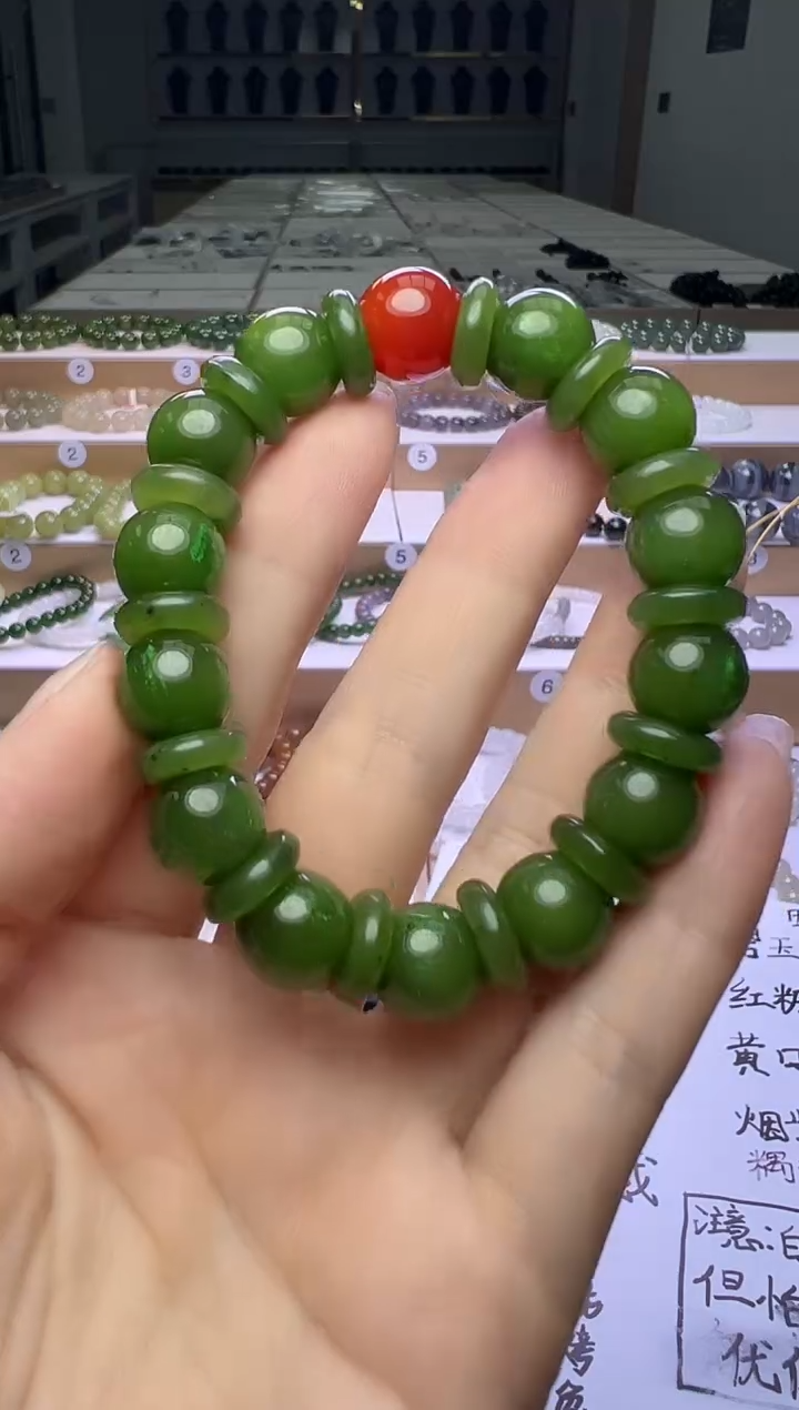 手串未镶嵌和田玉12号链接卡12mm（一物一拍）