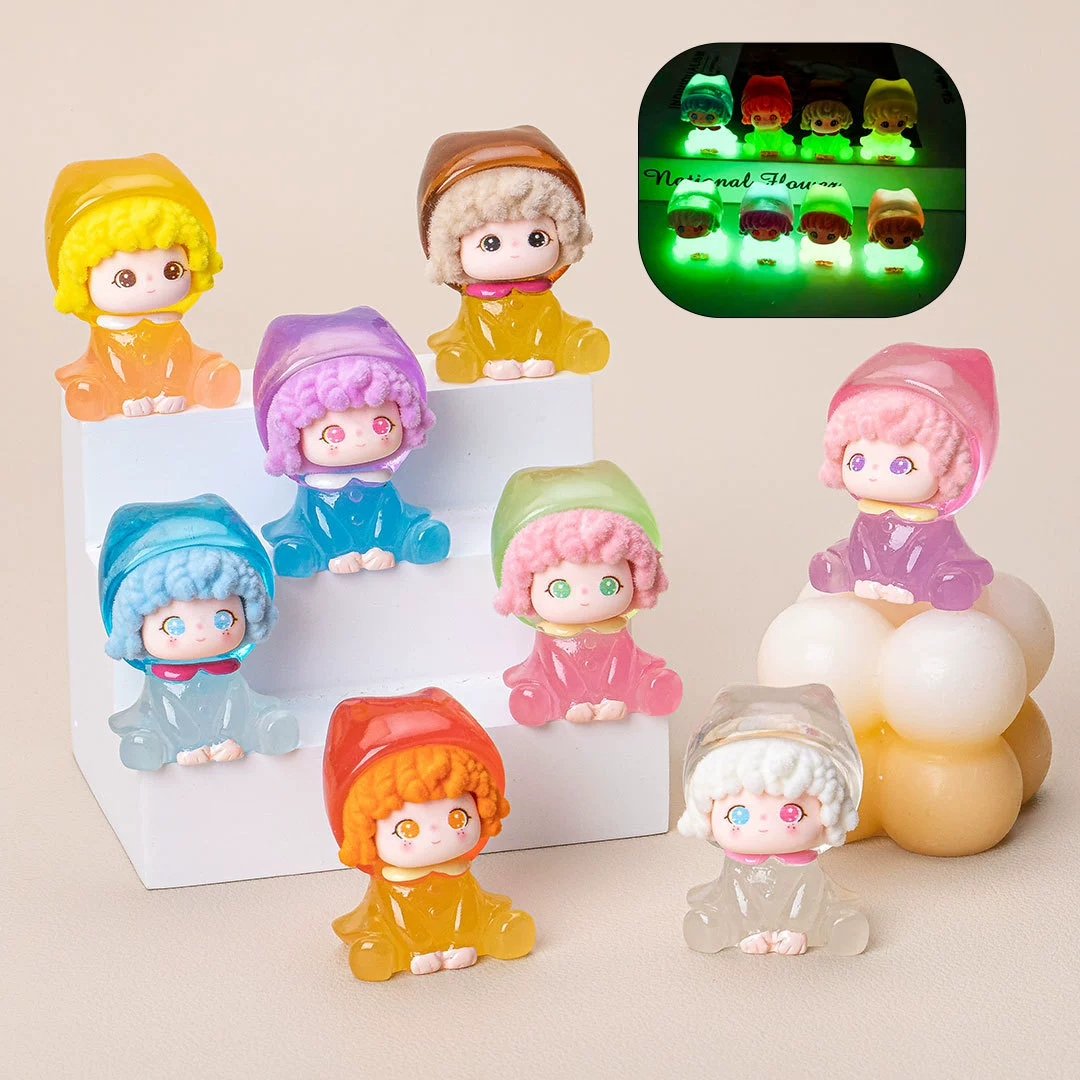 【九宫格】夜光坐姿可可树脂diy摆件钥匙扣