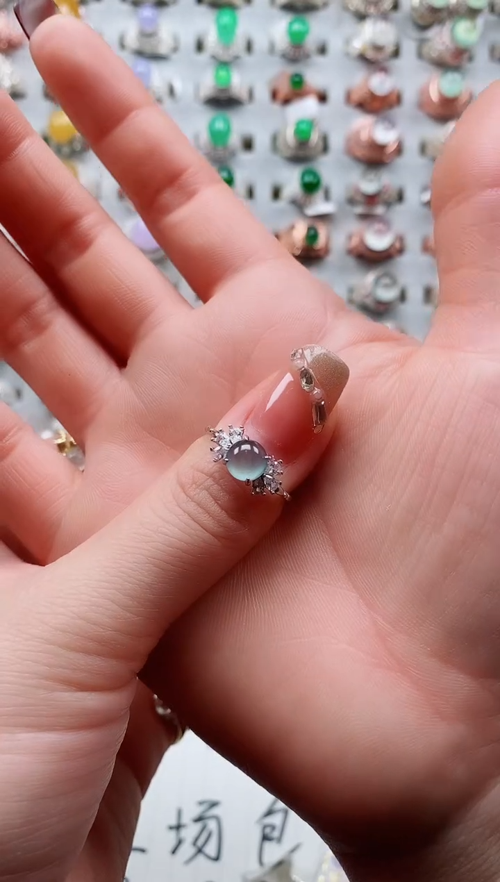 【闪购商品】翡翠戒指银S925镶嵌盘主女戒专场