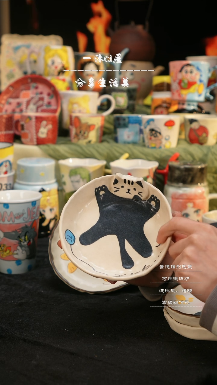 【闪购商品】摆件亲工手绘陶瓷-
