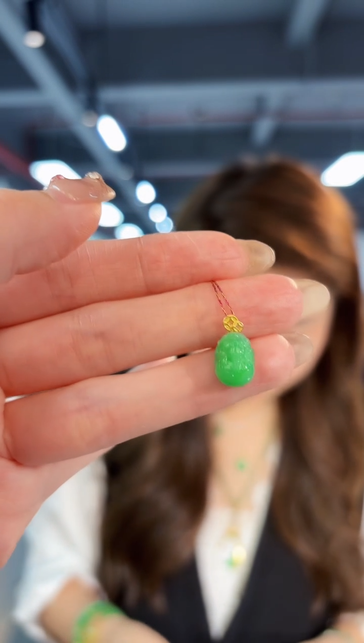 【闪购商品】翡翠颈饰18K金镶嵌缅料A货/支持复检/一件