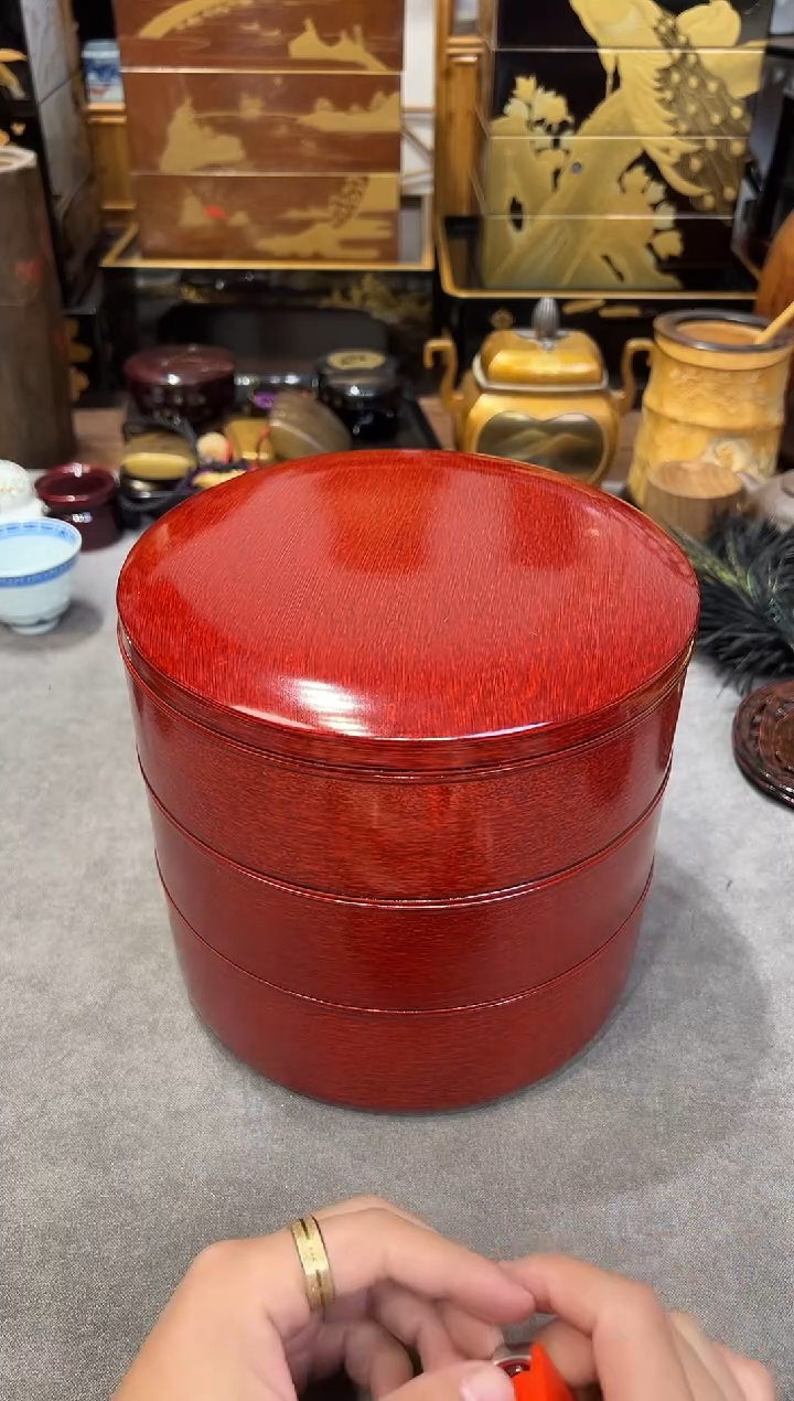 后藤塗 三段食盒 大漆漆器大漆漆器