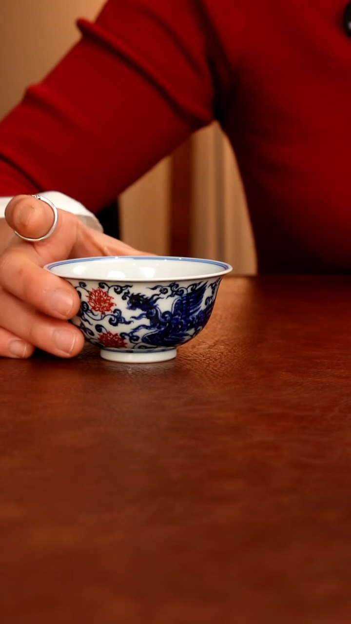 摆件陶景德镇瓷器，青花瓷手绘茶具~