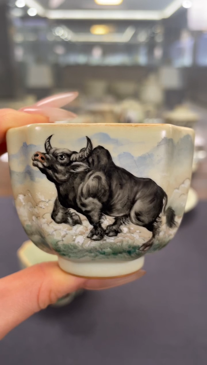 【闪购商品】周泽堂余秀华彩绘一品杯（牛）