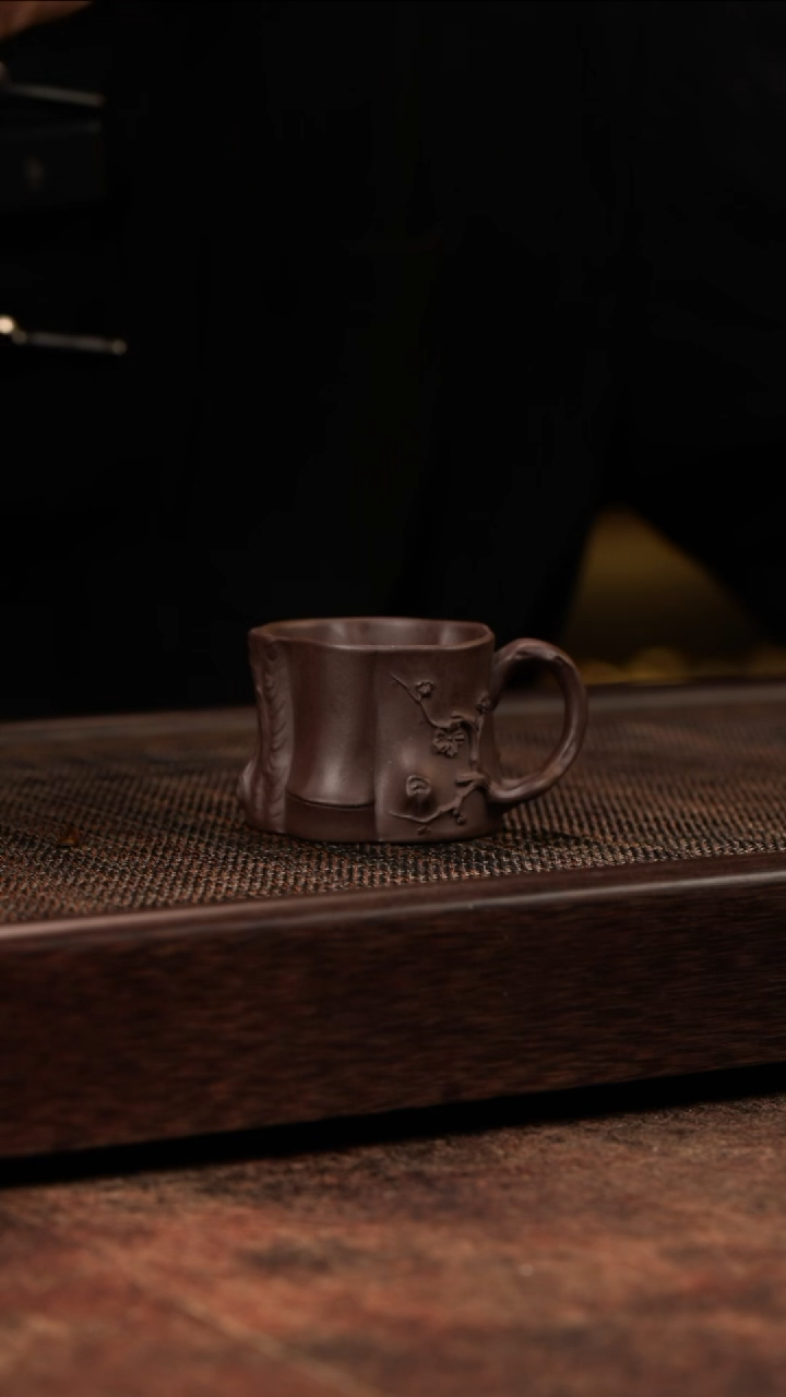 茶壶紫砂岁寒三友杯