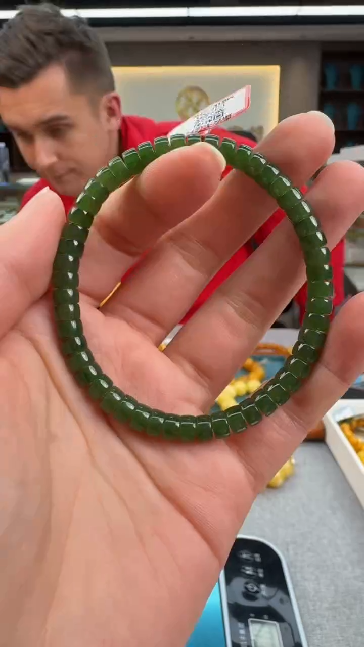 【闪购商品】和田玉（碧玉）手串未镶嵌秒拍号119