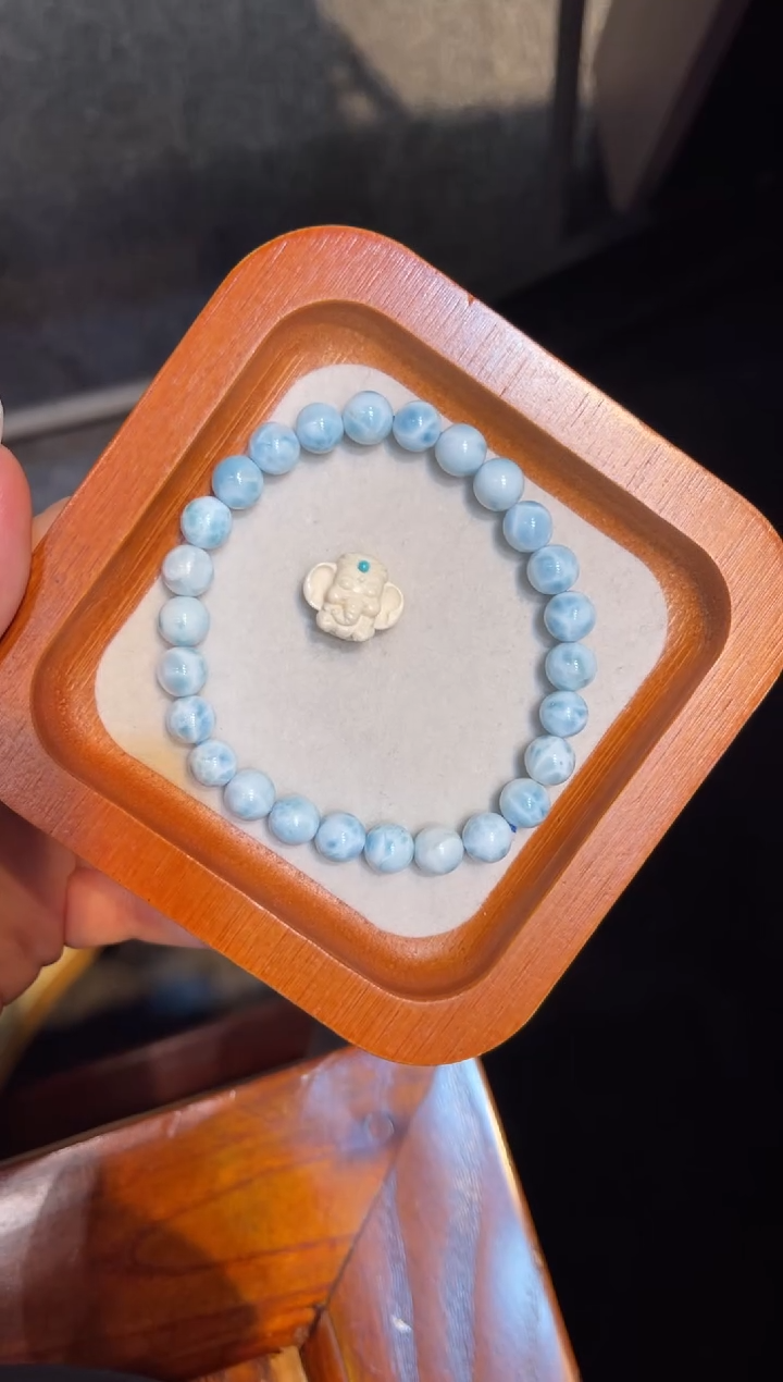 【闪购商品】针钠钙石（海纹石）手链未镶嵌海纹石手串