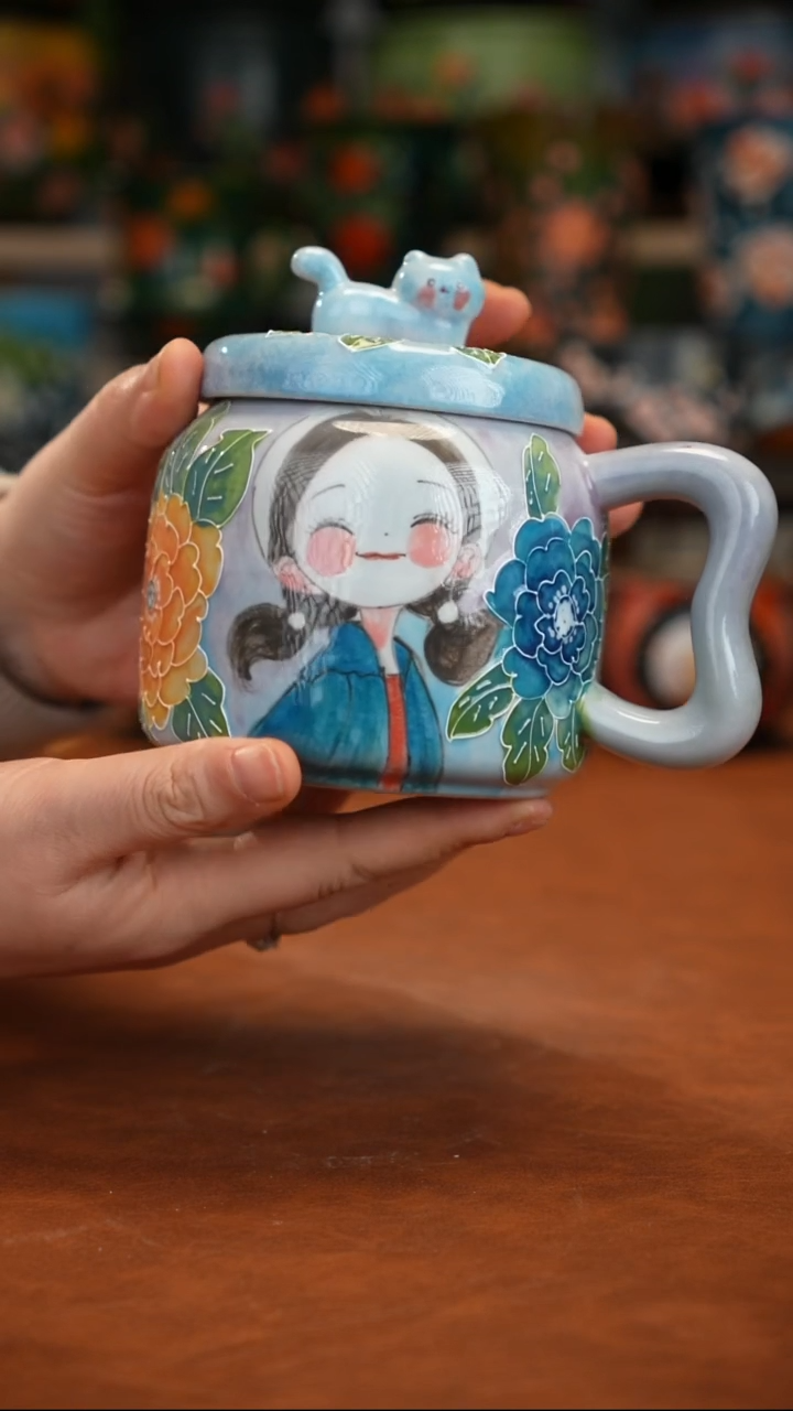 陶瓷油画手绘釉下彩