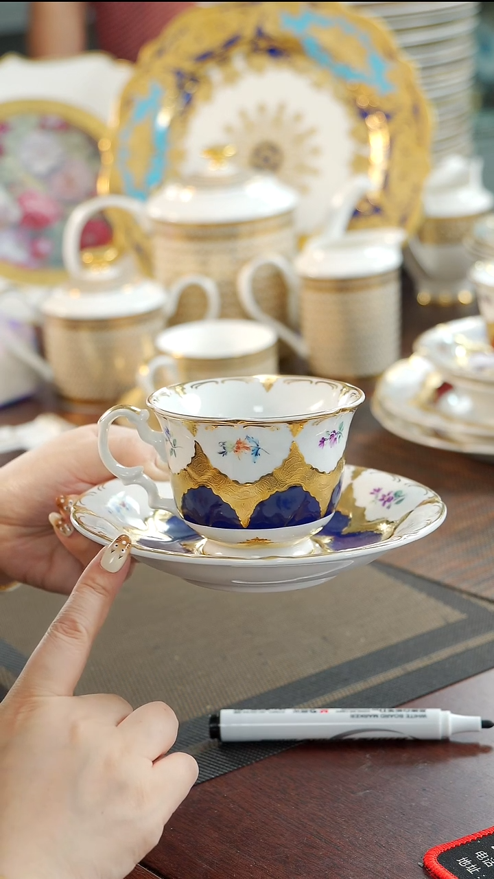 瓷片咖啡杯碟 微瑕 福利价
