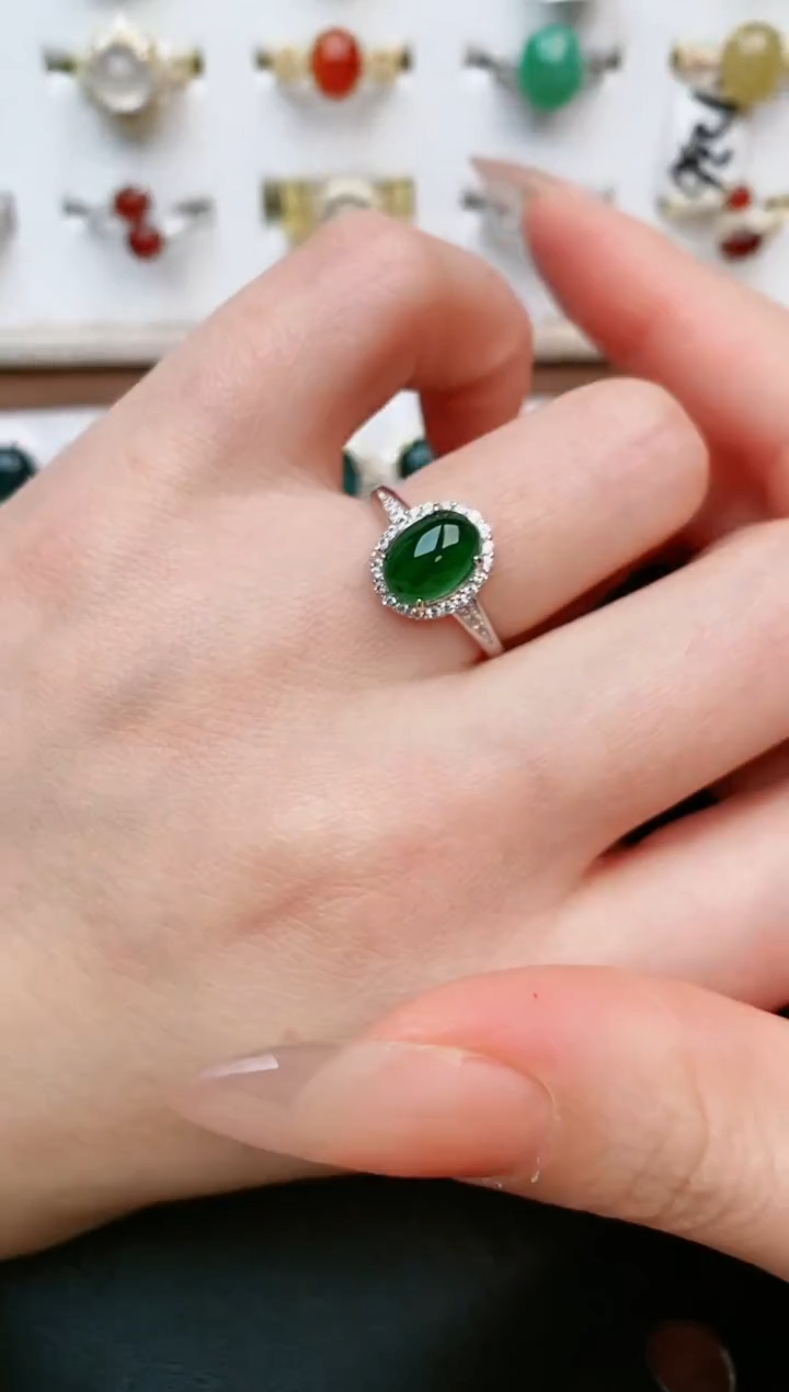 【闪购商品】翡翠戒指银S925镶嵌.....